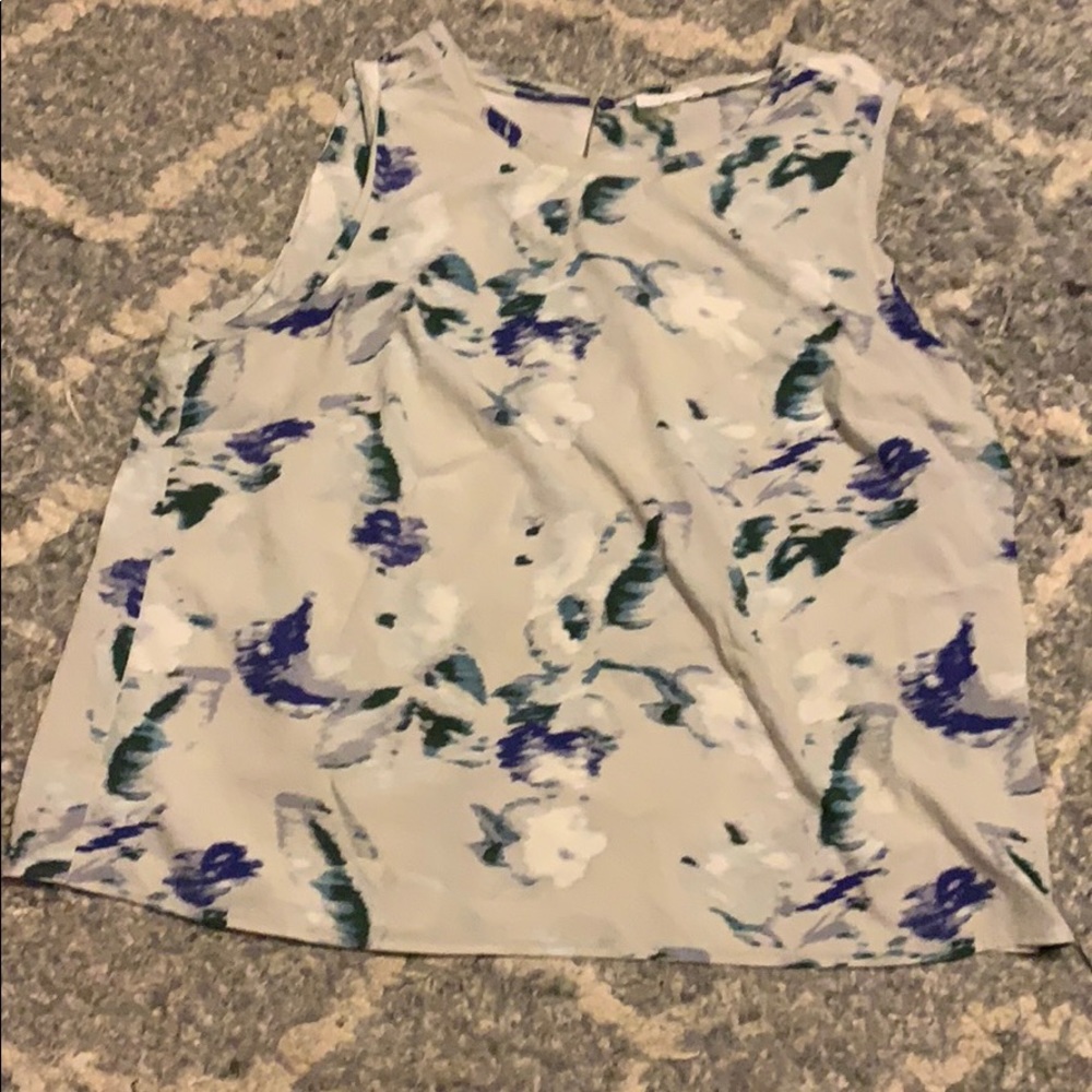 Dalias gray and blue tank top